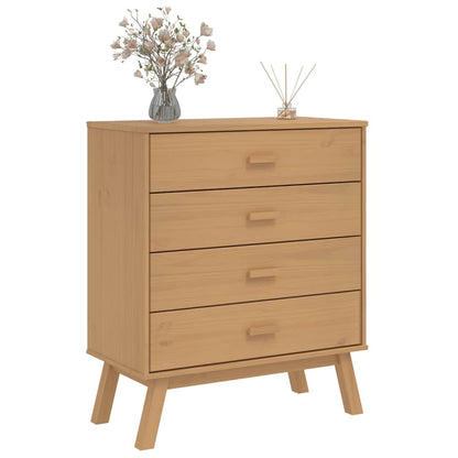 vidaXL Drawer Cabinet OLDEN Brown Solid Wood Pine 4