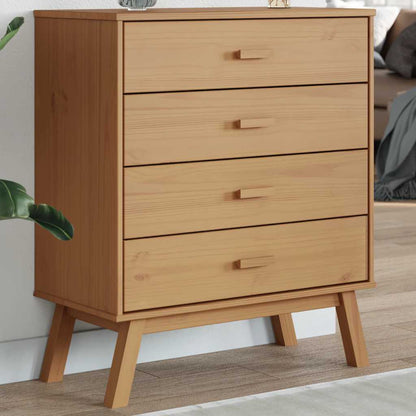 vidaXL Drawer Cabinet OLDEN Brown Solid Wood Pine 1