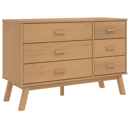 vidaXL Drawer Cabinet OLDEN Brown Solid Wood Pine 2