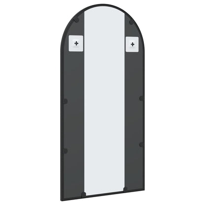 vidaXL Wall Mirror Black 40x80 cm Arch Iron 5