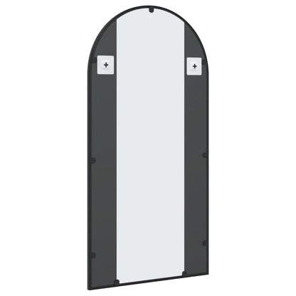 vidaXL Wall Mirror Black 50x100 cm Arch Iron 5