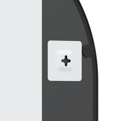 vidaXL Wall Mirror Black 50x100 cm Arch Iron 6