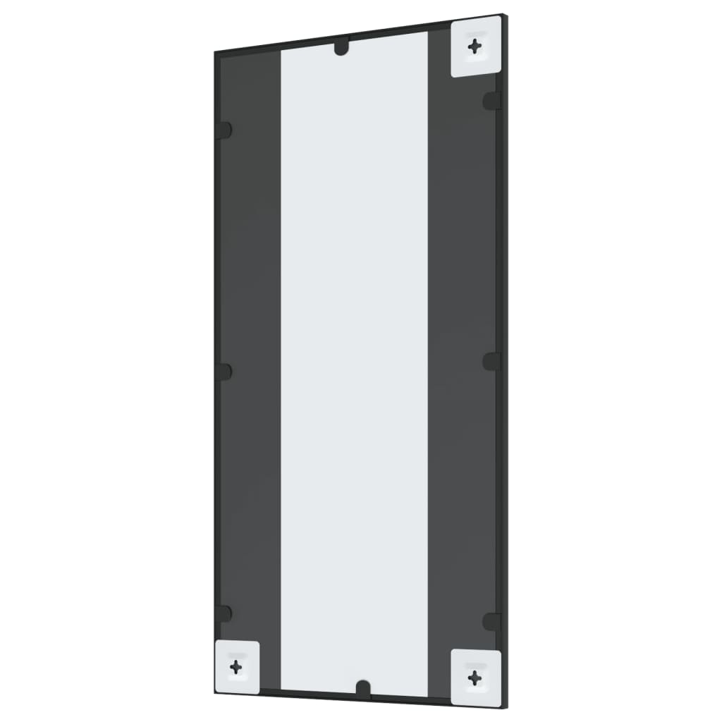 vidaXL Wall Mirror Black 40x80 cm Rectangle Iron 5
