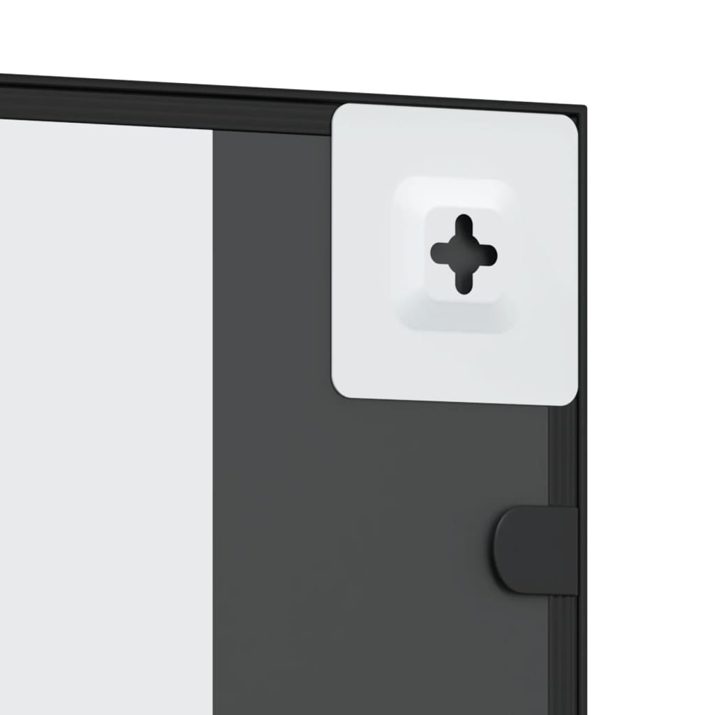 vidaXL Wall Mirror Black 40x80 cm Rectangle Iron 6
