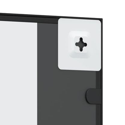 vidaXL Wall Mirror Black 40x80 cm Rectangle Iron 6
