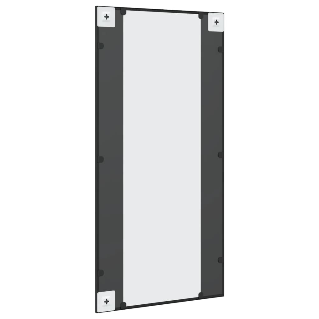 vidaXL Wall Mirror Black 50x100 cm Rectangle Iron 5