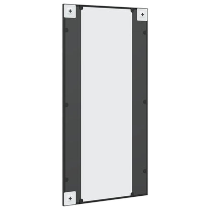 vidaXL Wall Mirror Black 50x100 cm Rectangle Iron 5