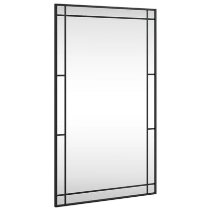 vidaXL Wall Mirror Black 60x100 cm Rectangle Iron 2