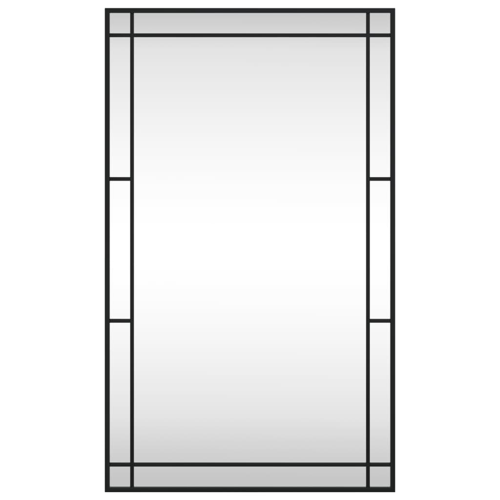 vidaXL Wall Mirror Black 60x100 cm Rectangle Iron 3