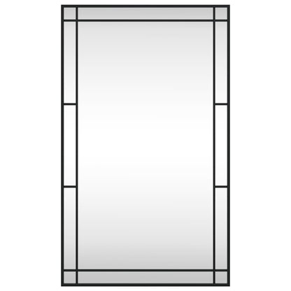 vidaXL Wall Mirror Black 60x100 cm Rectangle Iron 3