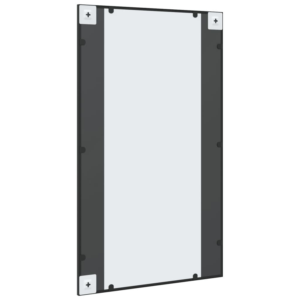 vidaXL Wall Mirror Black 60x100 cm Rectangle Iron 5