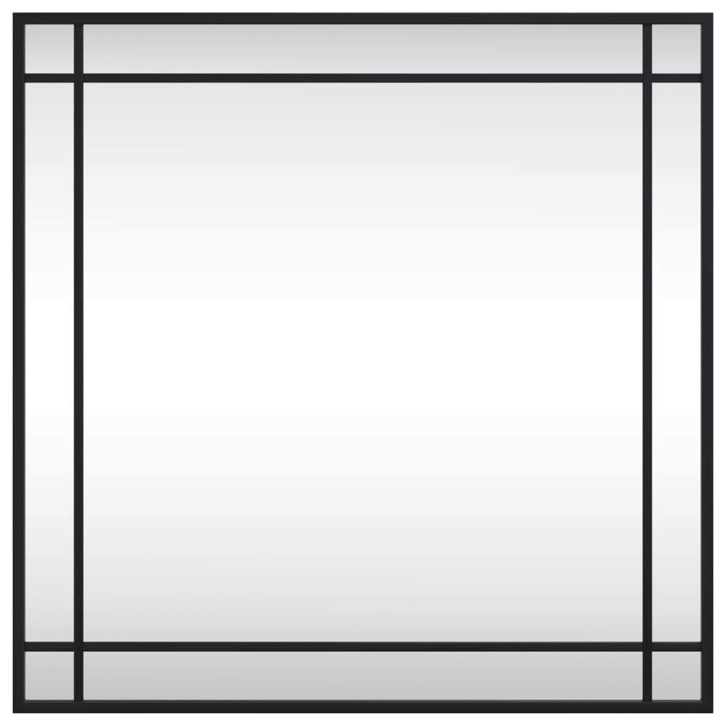 vidaXL Wall Mirror Black 60x60 cm Square Iron 3