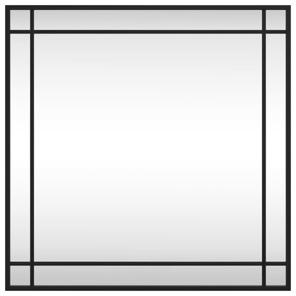 vidaXL Wall Mirror Black 60x60 cm Square Iron 3