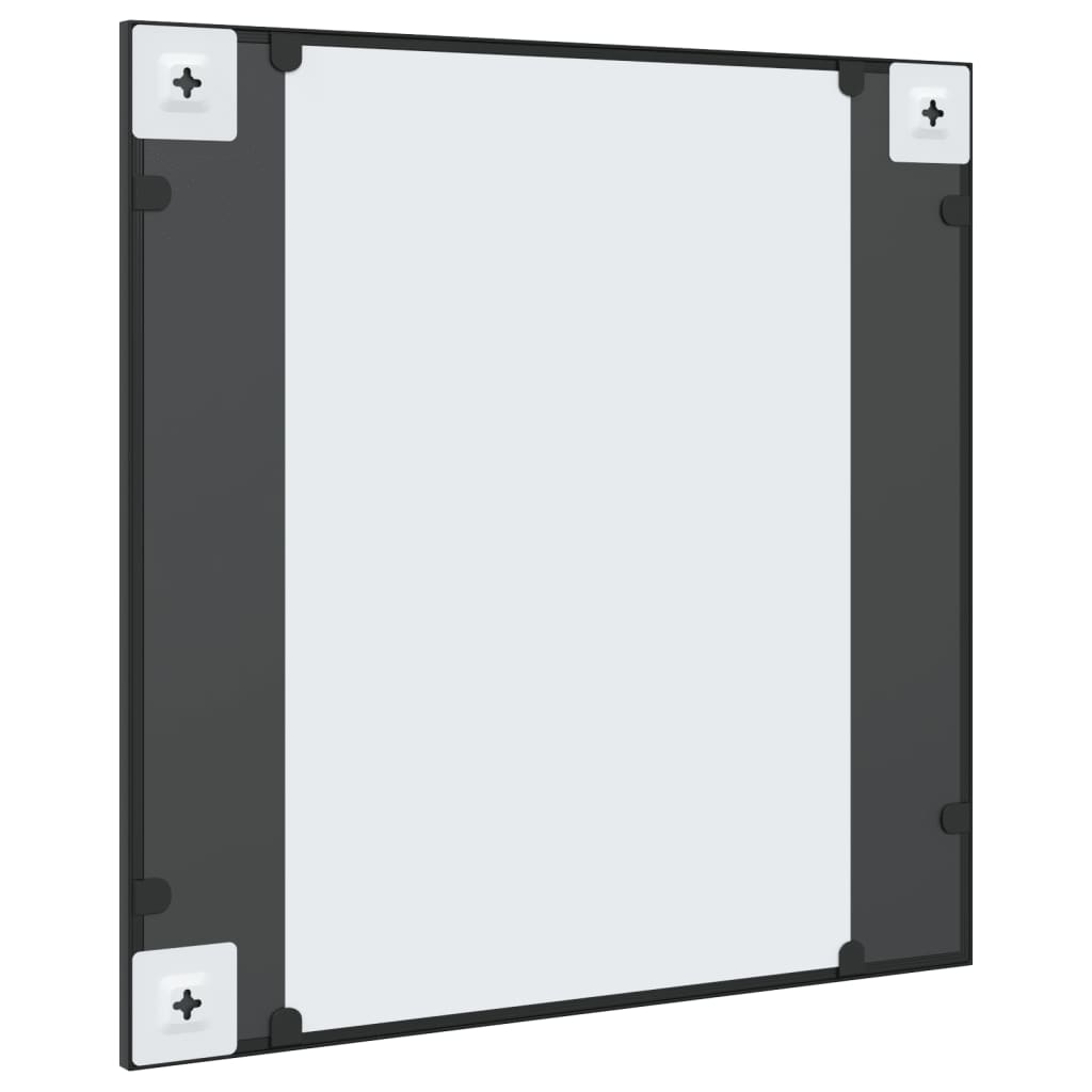 vidaXL Wall Mirror Black 60x60 cm Square Iron 5