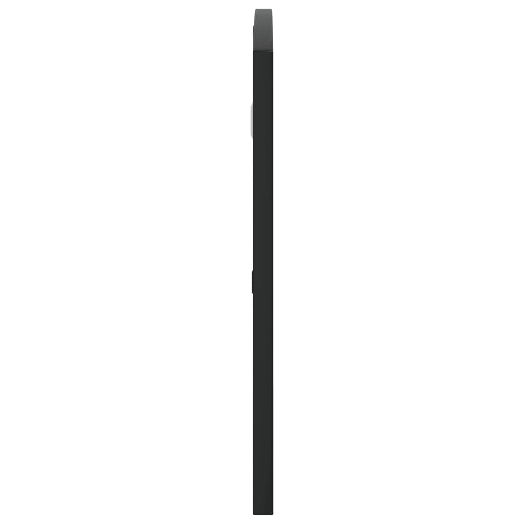 vidaXL Wall Mirror Black 80x40 cm Arch Iron 4
