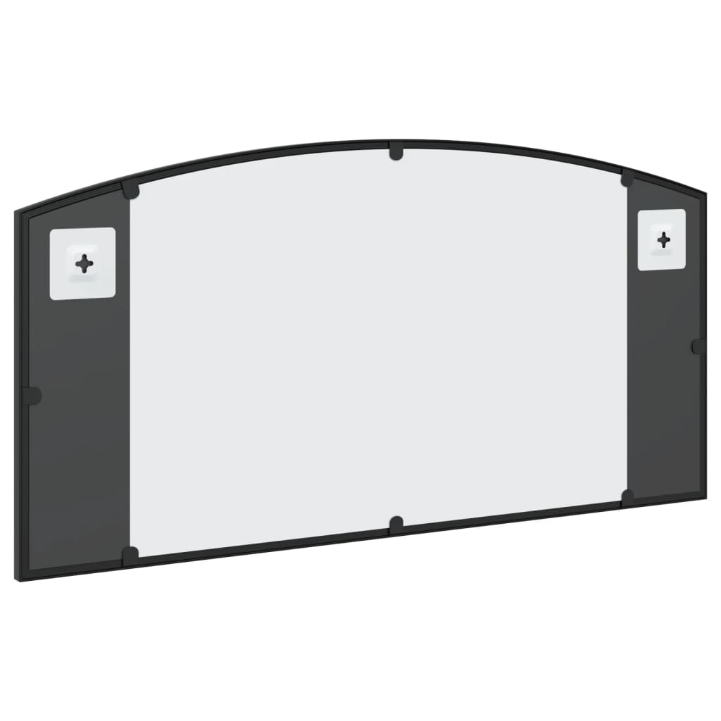 vidaXL Wall Mirror Black 80x40 cm Arch Iron 5