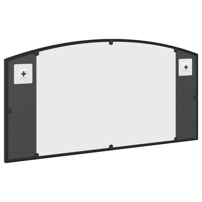 vidaXL Wall Mirror Black 80x40 cm Arch Iron 5