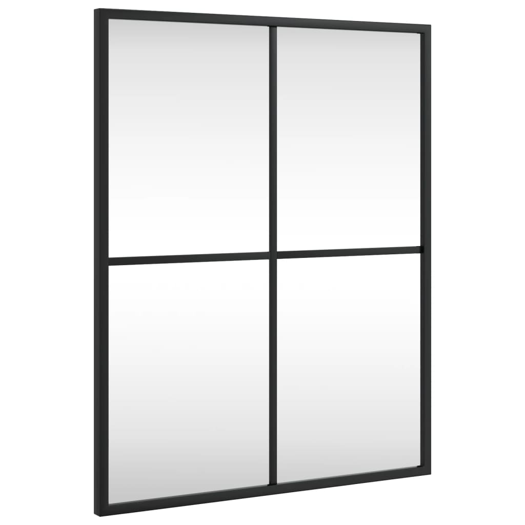 vidaXL Wall Mirror Black 40x50 cm Rectangle Iron 2