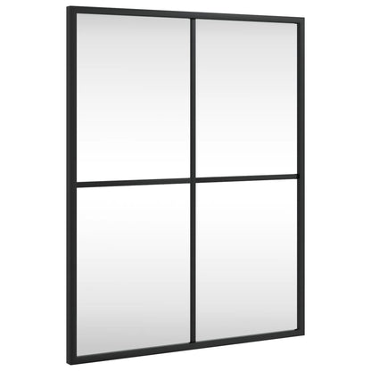 vidaXL Wall Mirror Black 40x50 cm Rectangle Iron 2