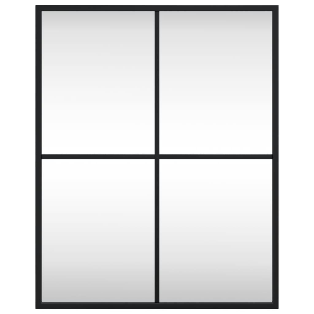 vidaXL Wall Mirror Black 40x50 cm Rectangle Iron 3