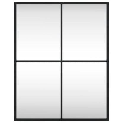 vidaXL Wall Mirror Black 40x50 cm Rectangle Iron 3