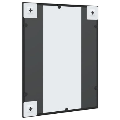 vidaXL Wall Mirror Black 40x50 cm Rectangle Iron 5