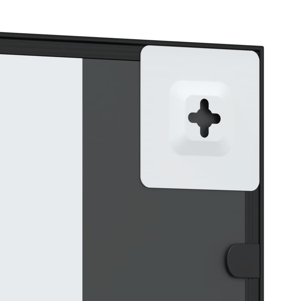 vidaXL Wall Mirror Black 40x50 cm Rectangle Iron 6