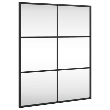 vidaXL Wall Mirror Black 50x60 cm Rectangle Iron 2