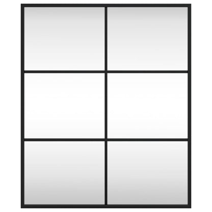 vidaXL Wall Mirror Black 50x60 cm Rectangle Iron 3