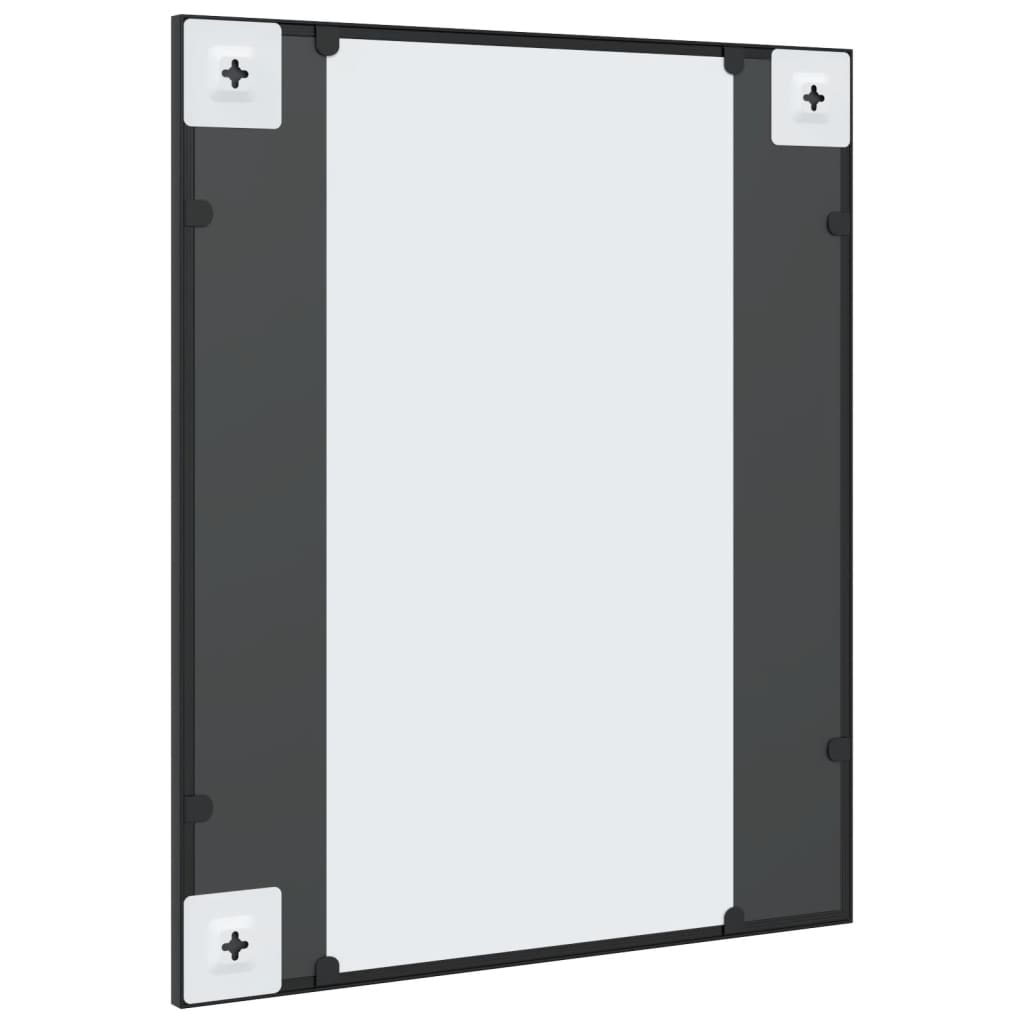 vidaXL Wall Mirror Black 50x60 cm Rectangle Iron 5