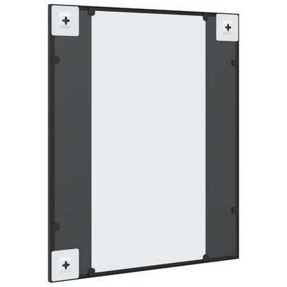 vidaXL Wall Mirror Black 50x60 cm Rectangle Iron 5