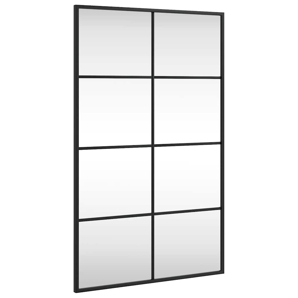 vidaXL Wall Mirror Black 50x80 cm Rectangle Iron 2