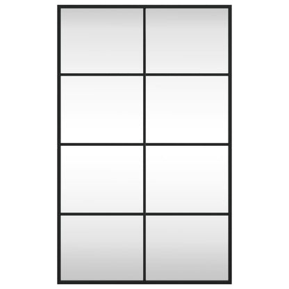 vidaXL Wall Mirror Black 50x80 cm Rectangle Iron 3