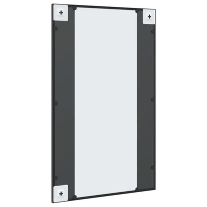 vidaXL Wall Mirror Black 50x80 cm Rectangle Iron 5