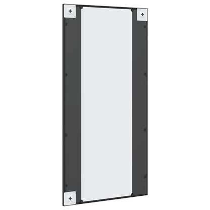 vidaXL Wall Mirror Black 50x100 cm Rectangle Iron 5