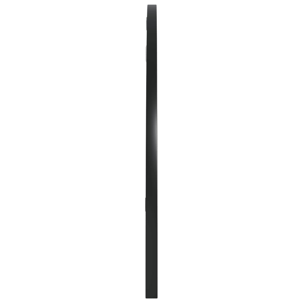 vidaXL Wall Mirror Black 80x40 cm Arch Iron 4