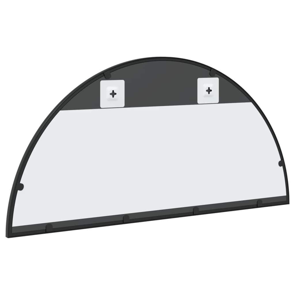 vidaXL Wall Mirror Black 80x40 cm Arch Iron 5
