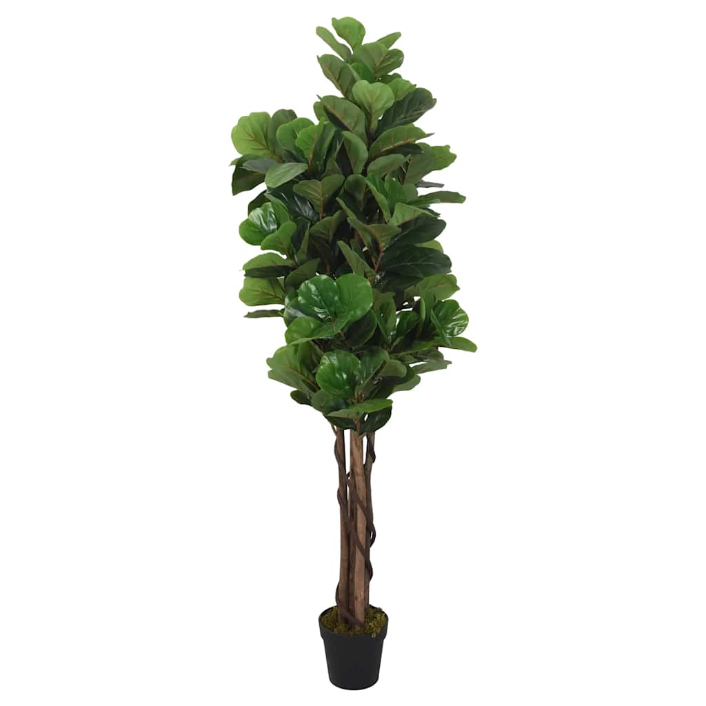 vidaXL Artificial Fiddle Leaf Fig Tree 134 Leaves 120 cm Green 1