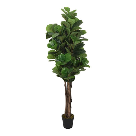 Artificial Fiddle Leaf Fig Tree 96 Leaves Green 120 cm