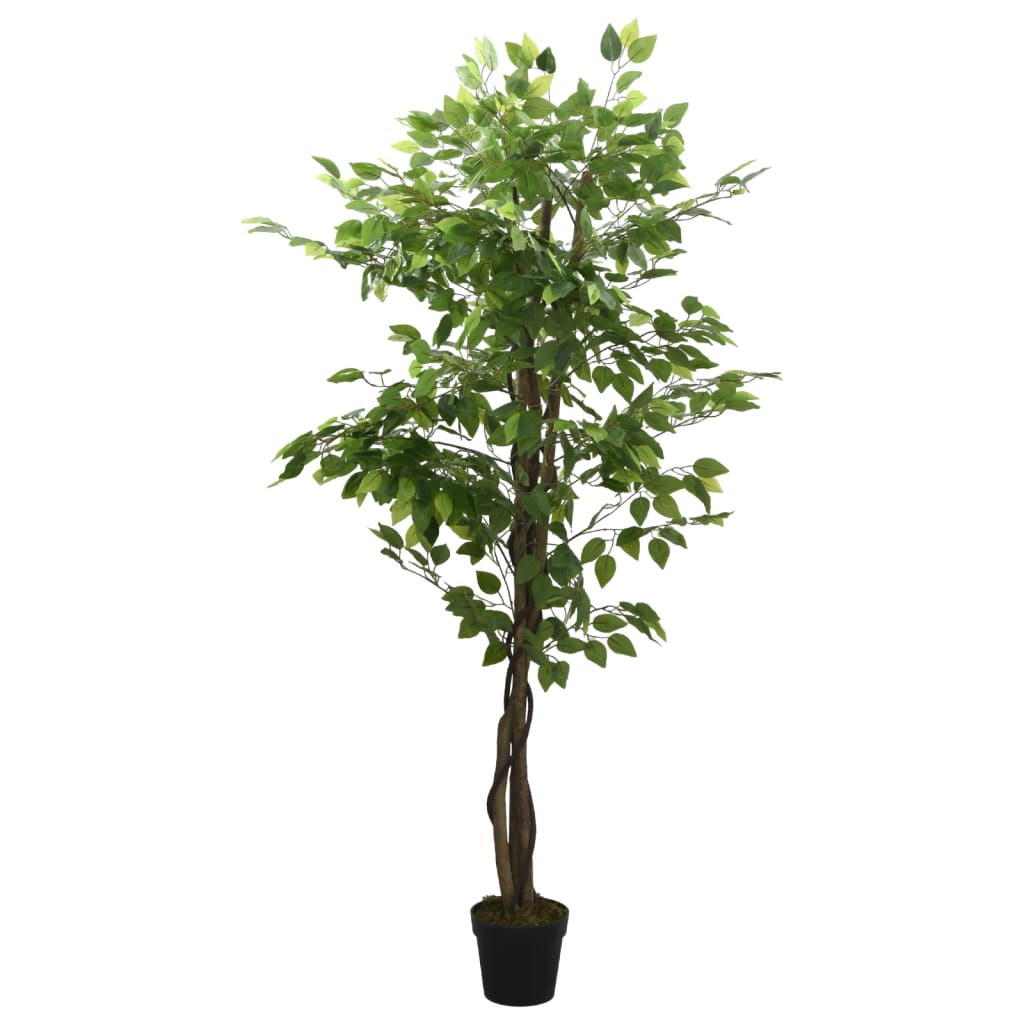 vidaXL Artificial Ficus Tree 630 Leaves 120 cm Green 2