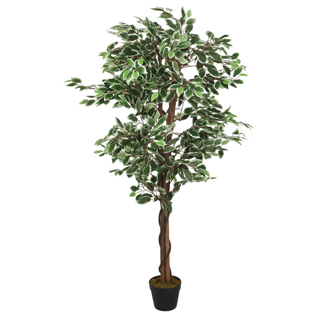 vidaXL Artificial Ficus Tree 756 Leaves 150 cm Green 1