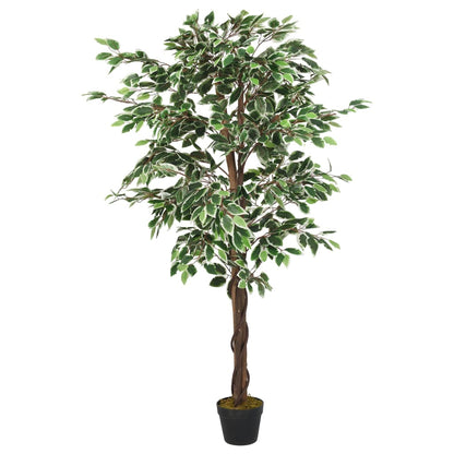 vidaXL Artificial Ficus Tree 756 Leaves 150 cm Green 2
