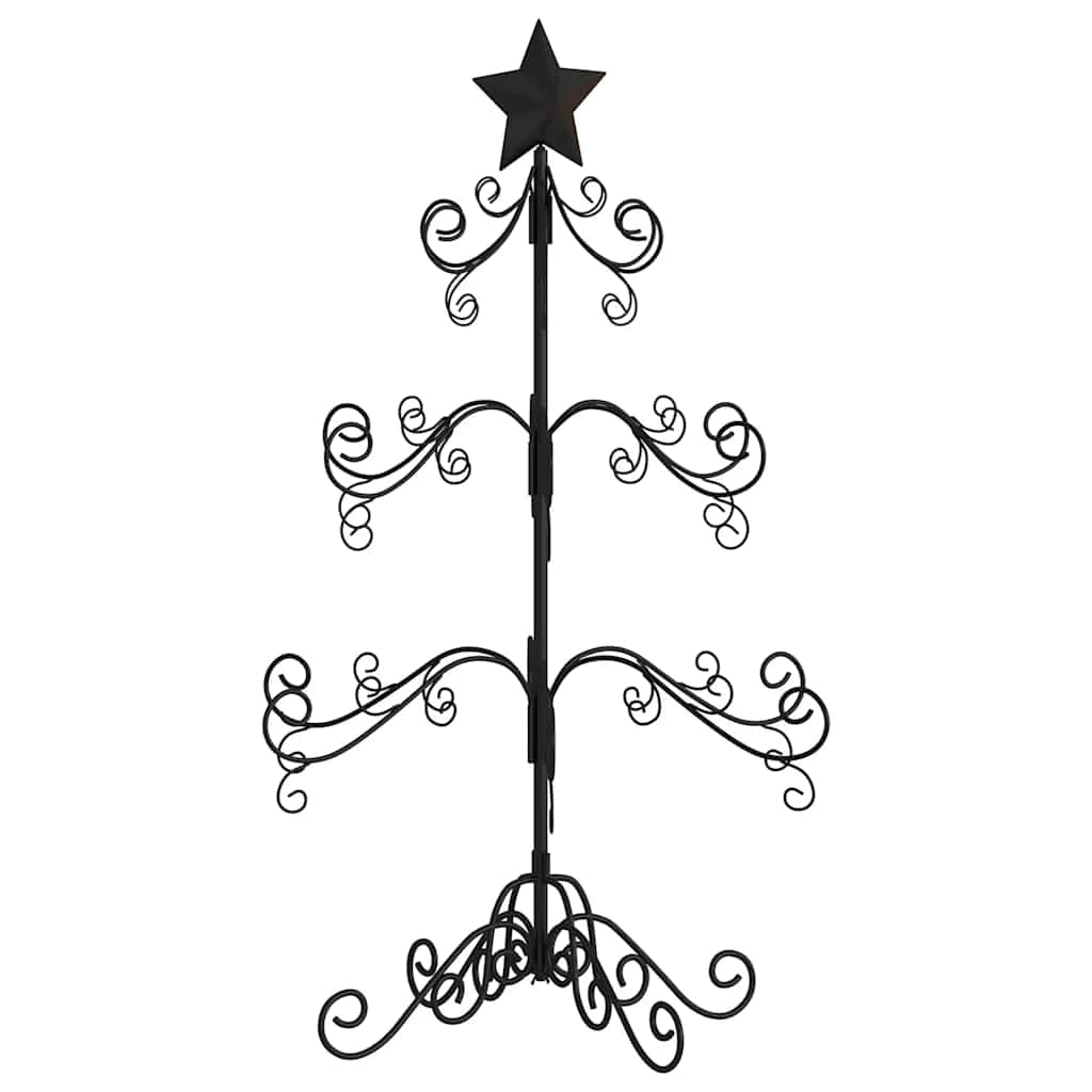 vidaXL Metal Christmas Tree for Decoration Black 90 cm 2