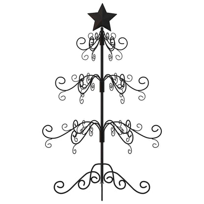 vidaXL Metal Christmas Tree for Decoration Black 90 cm 3