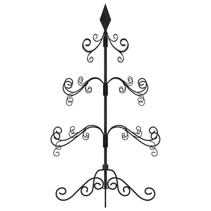 vidaXL Metal Christmas Tree for Decoration Black 90 cm 5