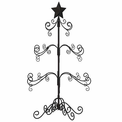 vidaXL Metal Christmas Tree for Decoration Black 90 cm 4