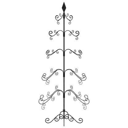 vidaXL Metal Christmas Tree for Decoration Black 150 cm 4