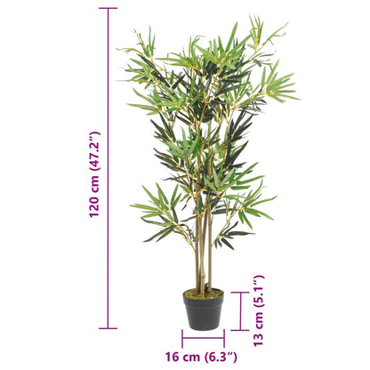 vidaXL Artificial Bamboo Tree 552 Leaves 120 cm Green 4