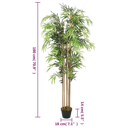 vidaXL Artificial Bamboo Tree 1605 Leaves 180 cm Green 4