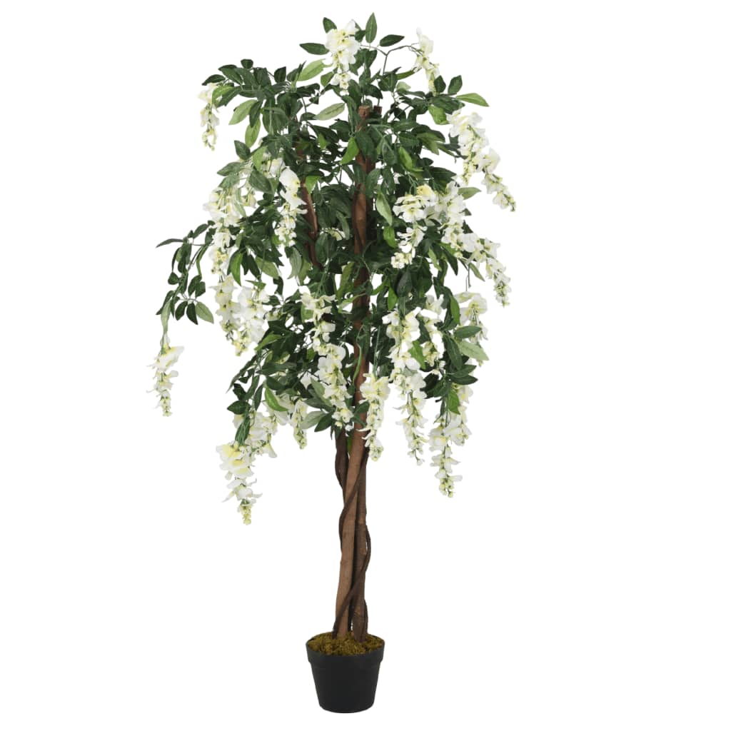 vidaXL Artificial Wisteria Tree 560 Leaves 80 cm Green and White 1